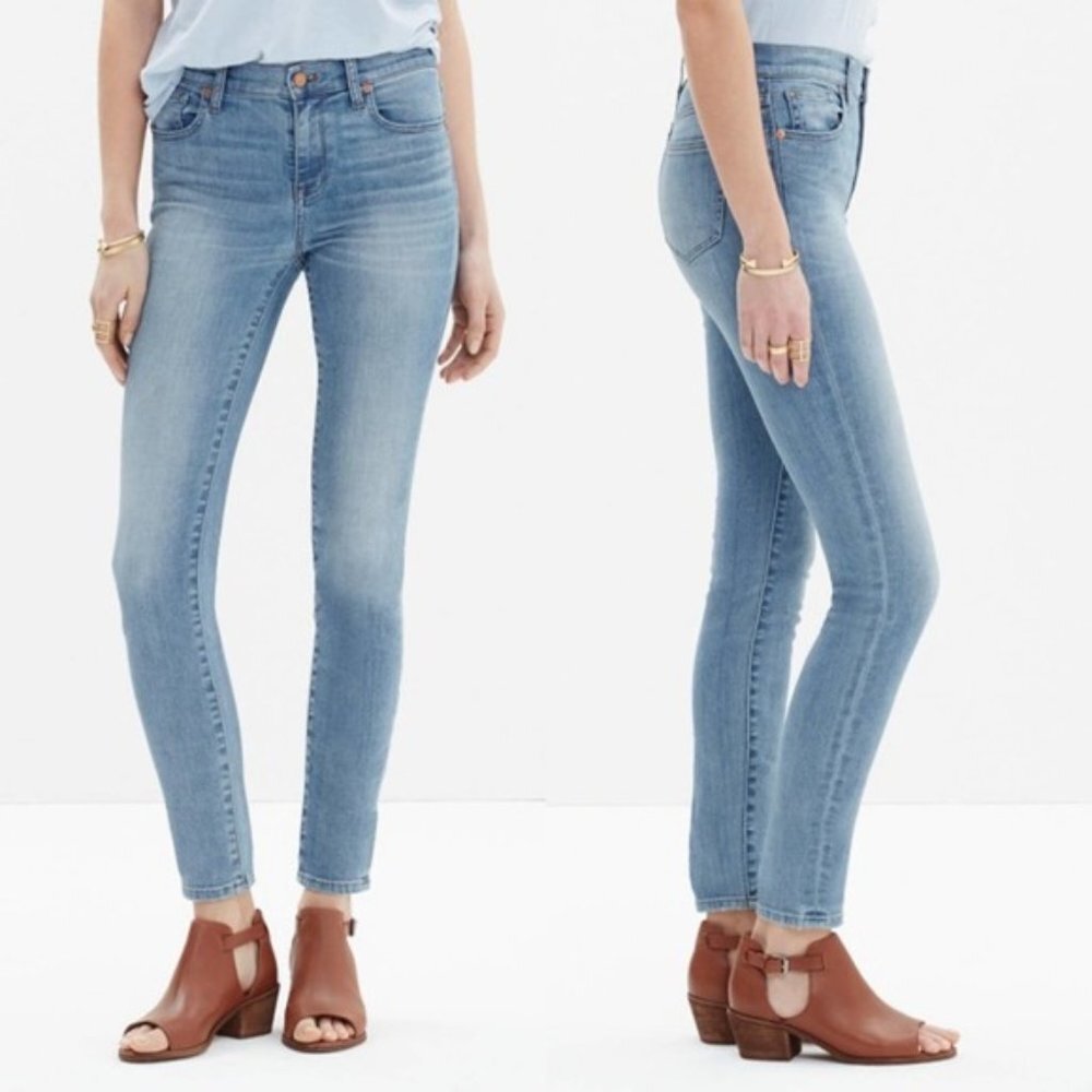 Madewell High Riser Skinny Skinny Crop Jeans in Mazzy Wash Medium Wash Size 25